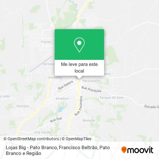 Lojas Big - Pato Branco mapa