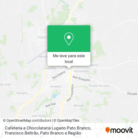Cafeteria e Chocolataria Lugano Pato Branco mapa