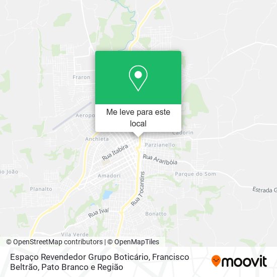 Espaço Revendedor Grupo Boticário mapa