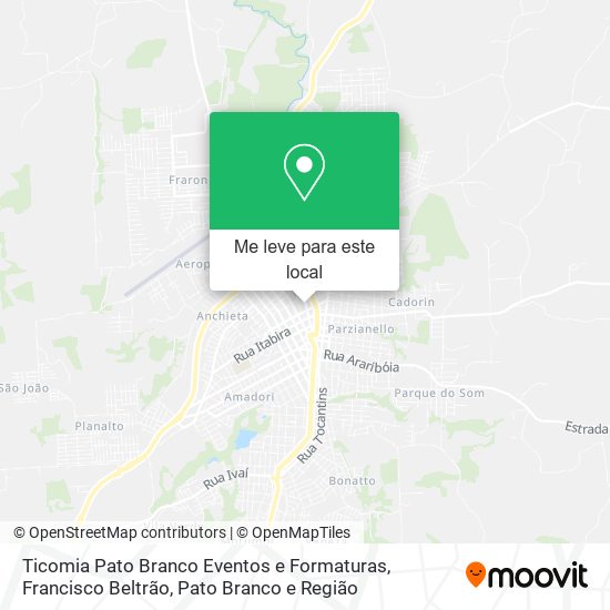 Ticomia Pato Branco Eventos e Formaturas mapa