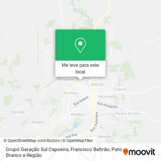 Grupo Geração Sul Capoeira mapa