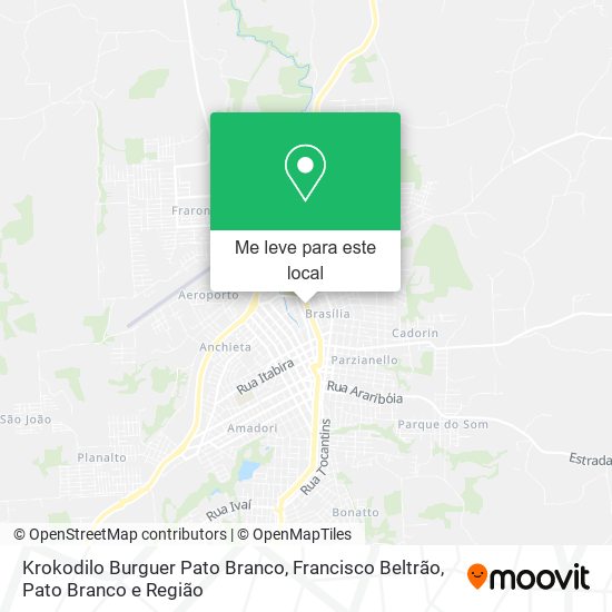 Krokodilo Burguer Pato Branco mapa