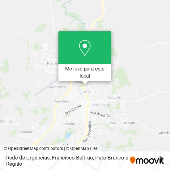 Rede de Urgências mapa