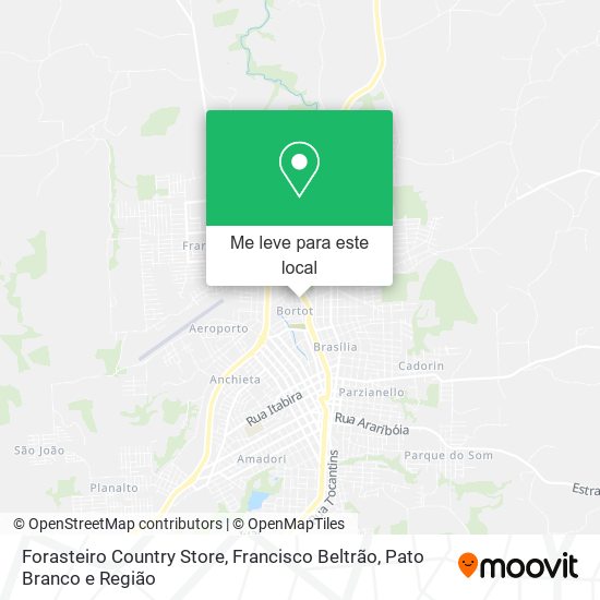 Forasteiro Country Store mapa