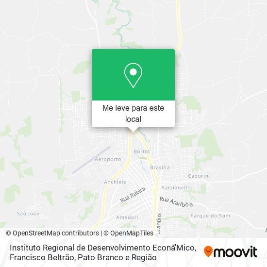 Instituto Regional de Desenvolvimento Econã'Mico mapa