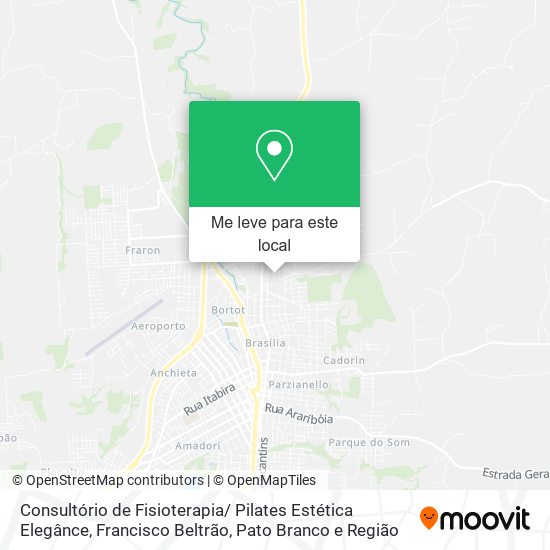 Consultório de Fisioterapia/ Pilates Estética Elegânce mapa