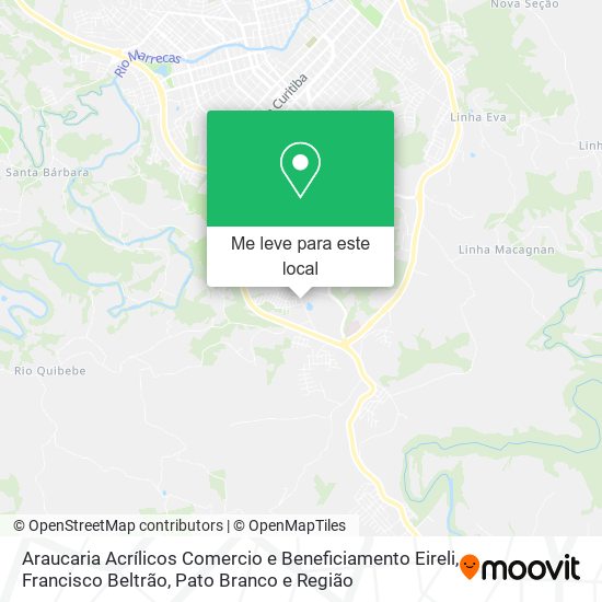 Araucaria Acrílicos Comercio e Beneficiamento Eireli mapa