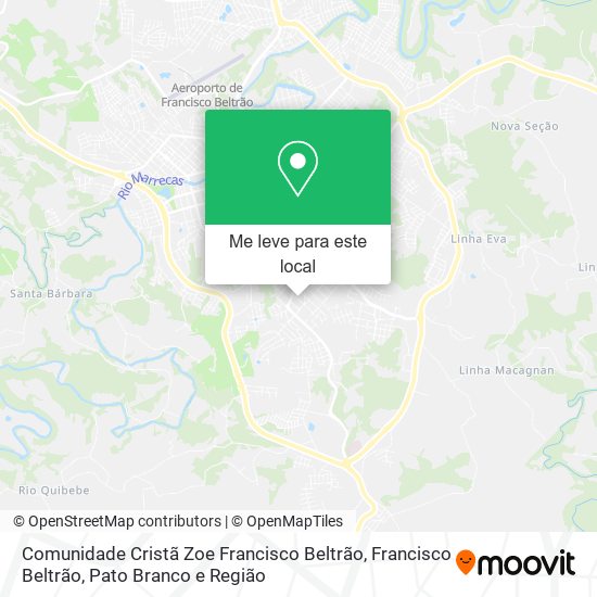 Comunidade Cristã Zoe Francisco Beltrão mapa