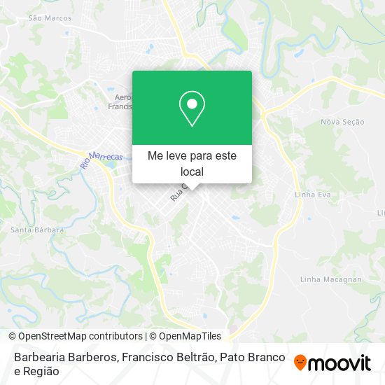 Barbearia Barberos mapa