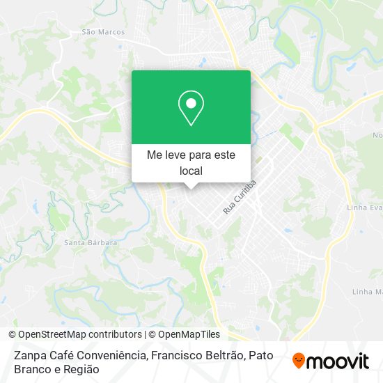 Zanpa Café Conveniência mapa