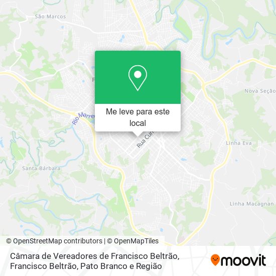 Câmara de Vereadores de Francisco Beltrão mapa