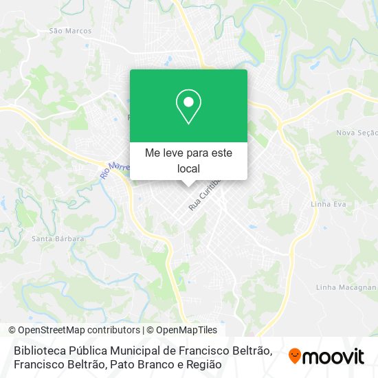 Biblioteca Pública Municipal de Francisco Beltrão mapa