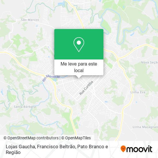 Lojas Gaucha mapa