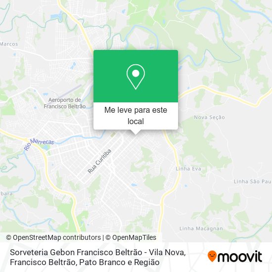 Sorveteria Gebon Francisco Beltrão - Vila Nova mapa