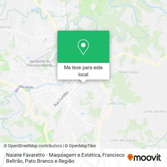 Naiane Favaretto - Maquiagem e Estética mapa