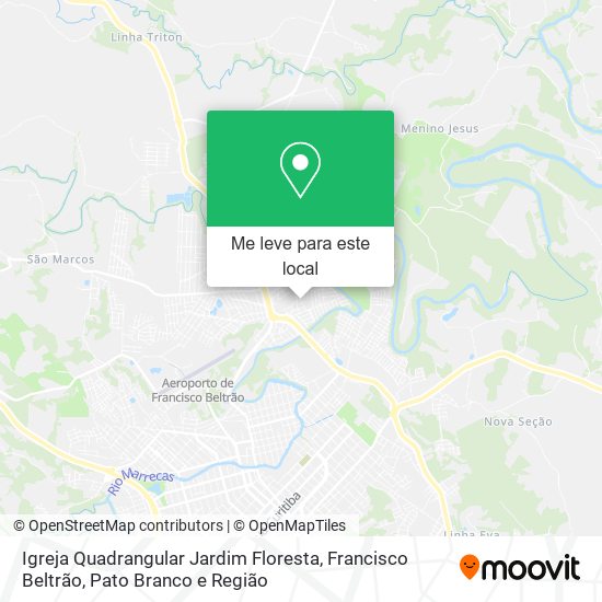 Igreja Quadrangular Jardim Floresta mapa