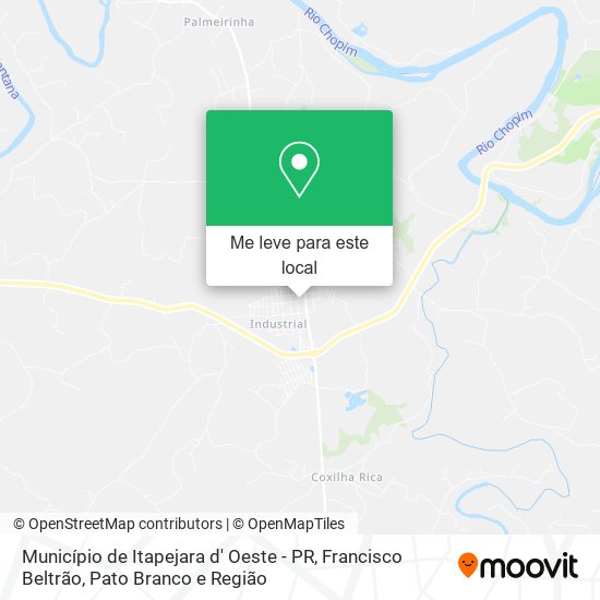 Município de Itapejara d' Oeste - PR mapa