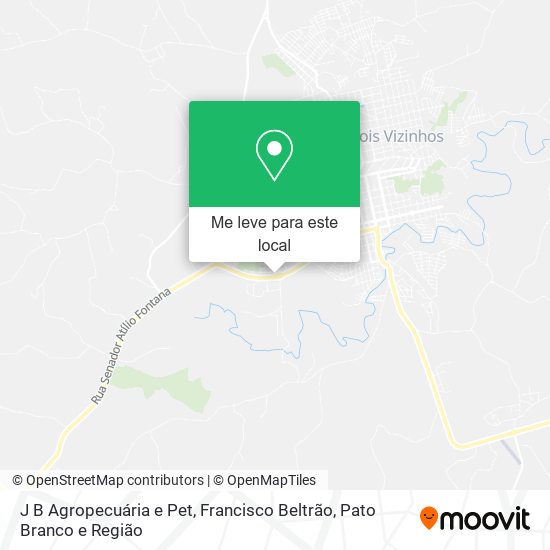 J B Agropecuária e Pet mapa