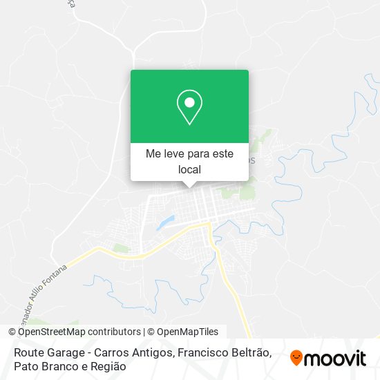 Route Garage - Carros Antigos mapa