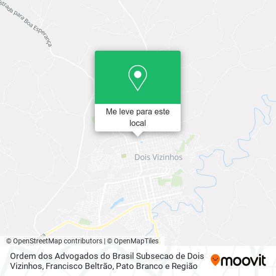 Ordem dos Advogados do Brasil Subsecao de Dois Vizinhos mapa