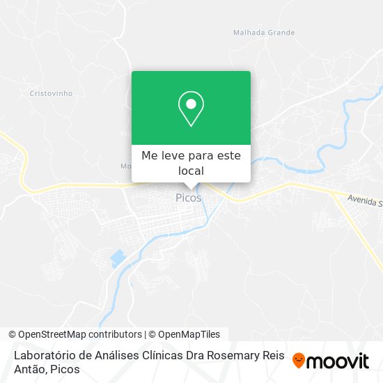 Laboratório de Análises Clínicas Dra Rosemary Reis Antão mapa
