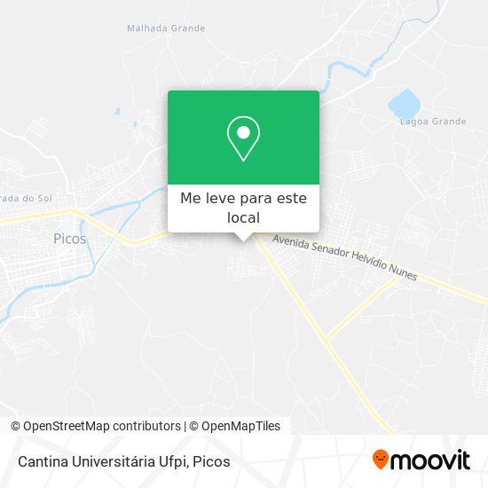 Cantina Universitária Ufpi mapa