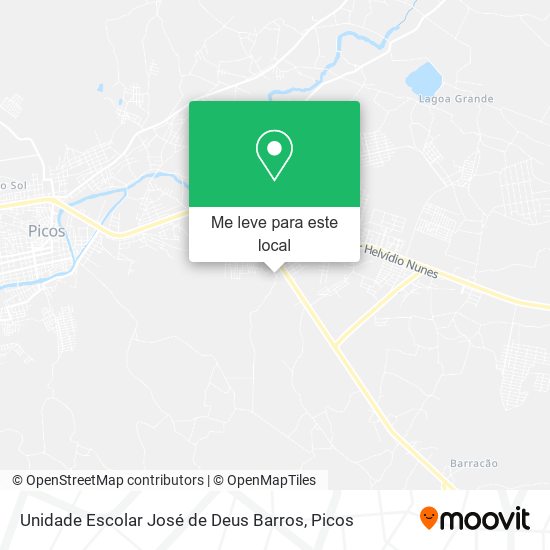 Unidade Escolar José de Deus Barros mapa