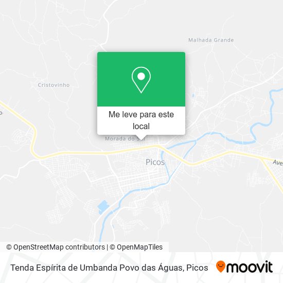 Tenda Espírita de Umbanda Povo das Águas mapa