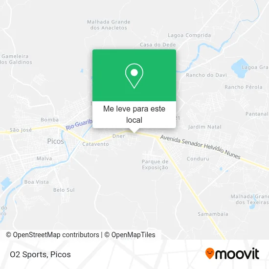 O2 Sports mapa