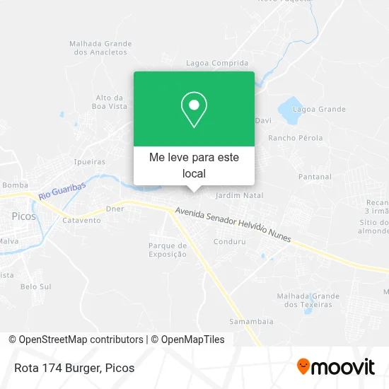 Rota 174 Burger mapa