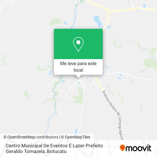 Centro Municipal De Eventos E Lazer Prefeito Geraldo Tomazela mapa