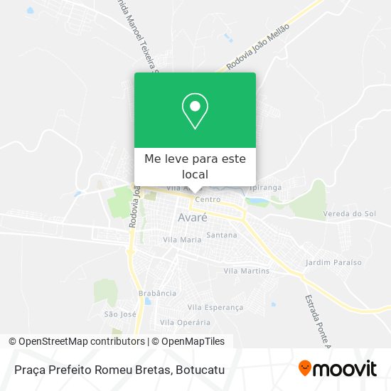 Praça Prefeito Romeu Bretas mapa