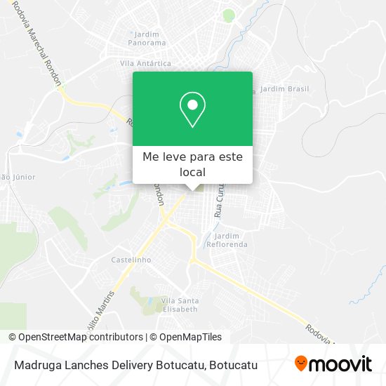 Madruga Lanches Delivery Botucatu mapa