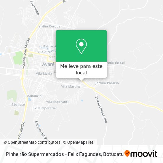Pinheirão Supermercados - Felix Fagundes mapa