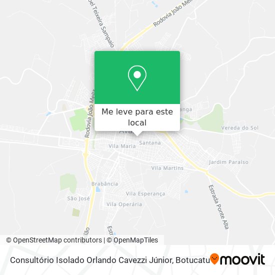 Consultório Isolado Orlando Cavezzi Júnior mapa