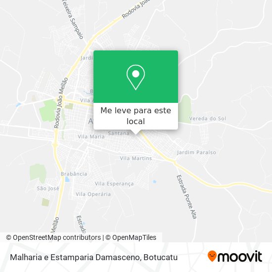 Malharia e Estamparia Damasceno mapa