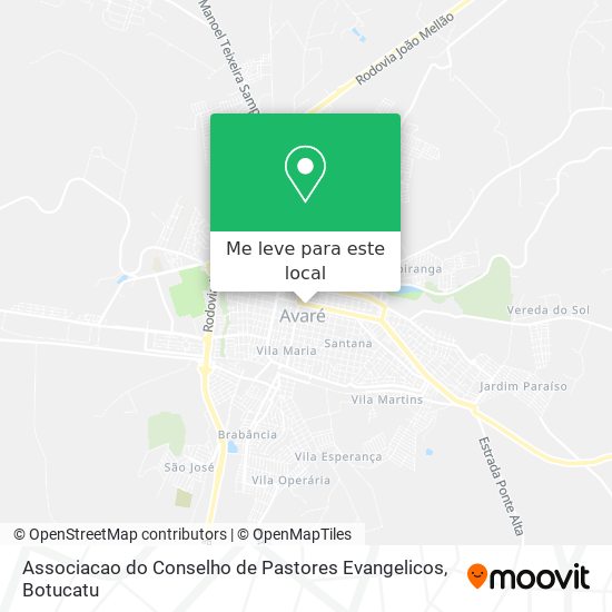 Associacao do Conselho de Pastores Evangelicos mapa