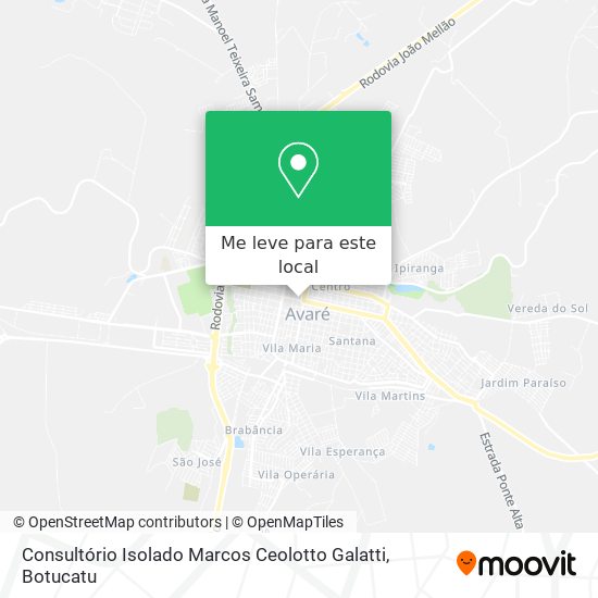 Consultório Isolado Marcos Ceolotto Galatti mapa