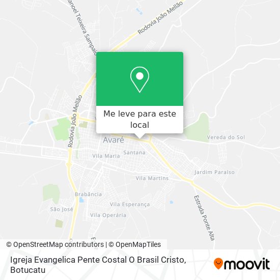 Igreja Evangelica Pente Costal O Brasil Cristo mapa