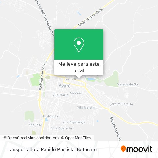 Transportadora Rapido Paulista mapa