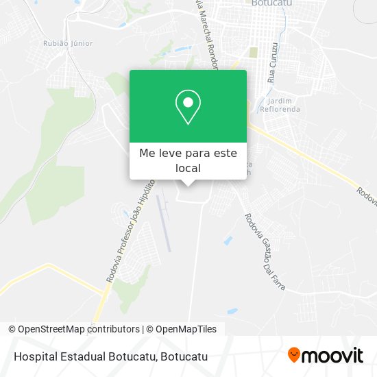 Hospital Estadual Botucatu mapa