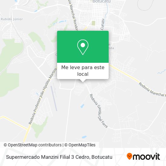 Supermercado Manzini Filial 3 Cedro mapa