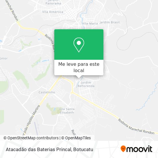 Atacadão das Baterias Princal mapa