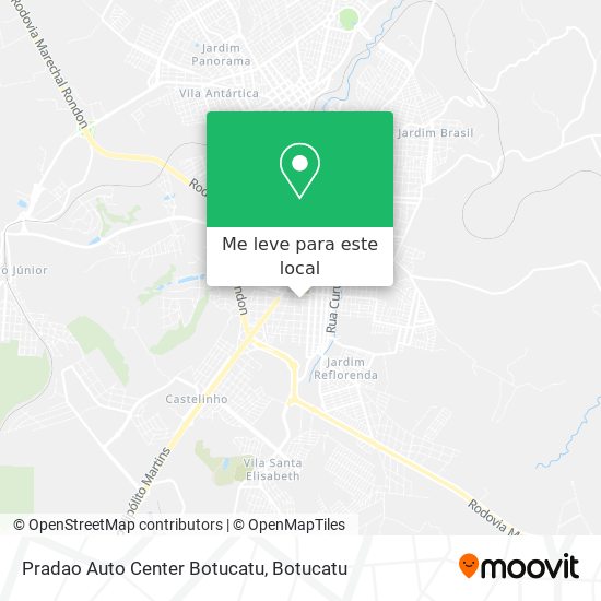 Pradao Auto Center Botucatu mapa