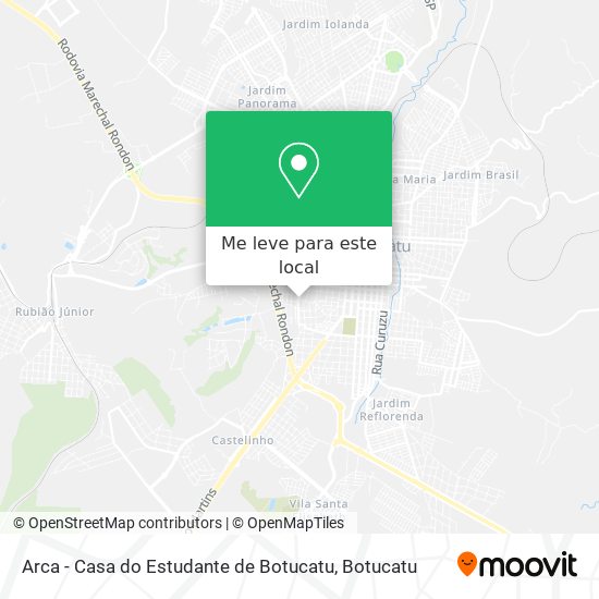 Arca - Casa do Estudante de Botucatu mapa