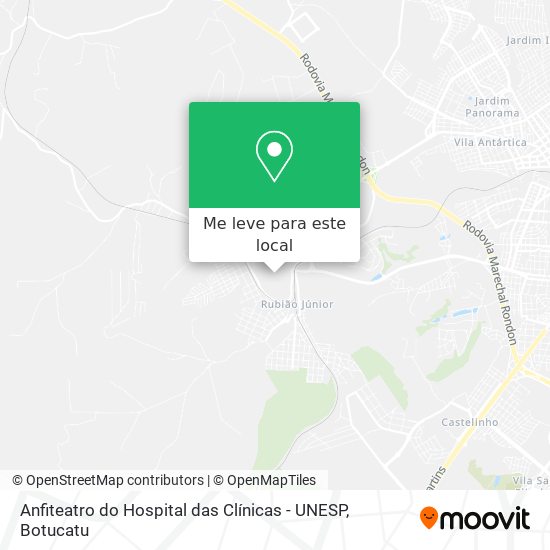 Anfiteatro do Hospital das Clínicas - UNESP mapa