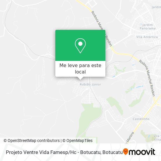 Projeto Ventre Vida Famesp / Hc - Botucatu mapa