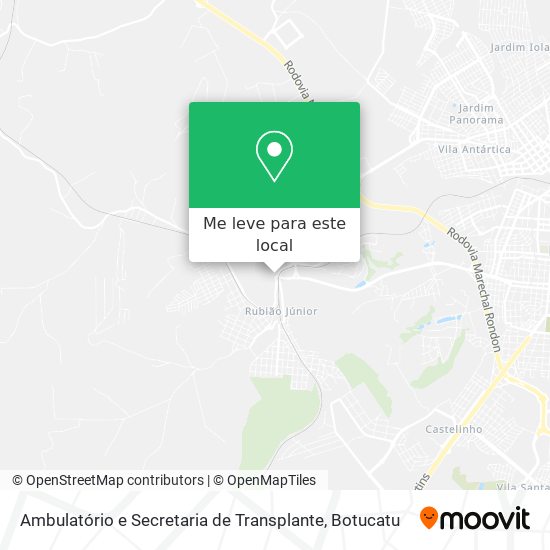 Ambulatório e Secretaria de Transplante mapa