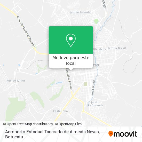Aeroporto Estadual Tancredo de Almeida Neves mapa