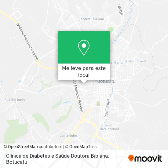 Clínica de Diabetes e Saúde Doutora Bibiana mapa